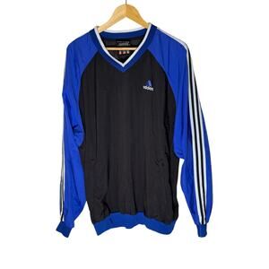 Vintage 90s Adidas Pullover Jacket Windbreaker Lined Blue Men’s Size Large